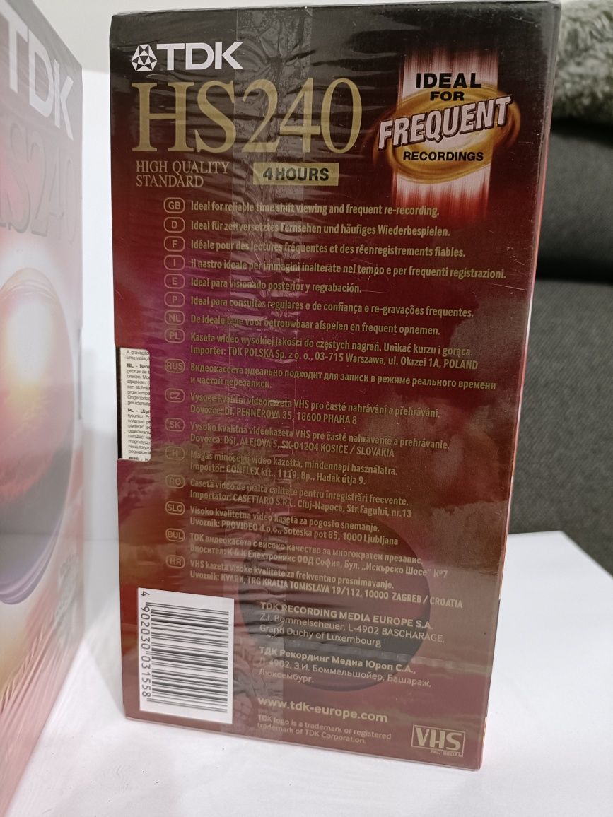 Kasety VHS tdk hs240