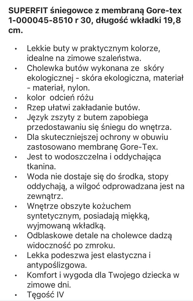 Buty śniegowce Geox 30 dziewczynka