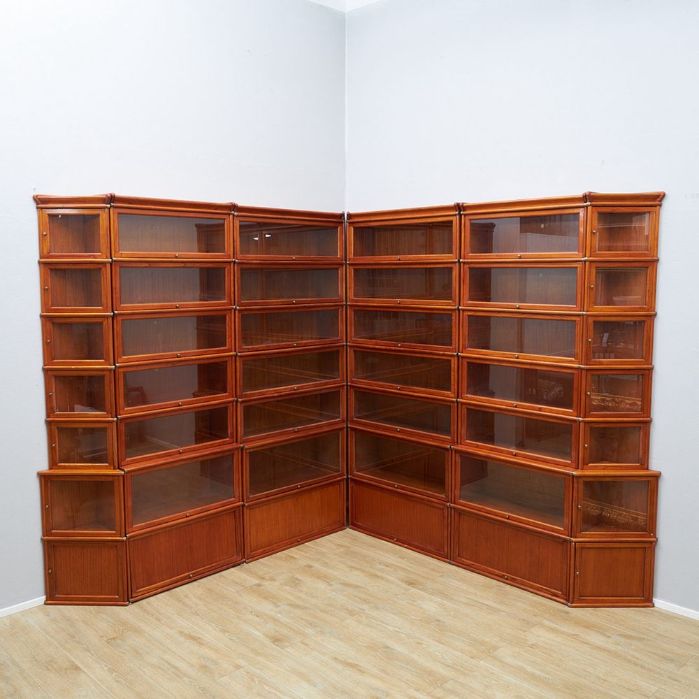 Regał na książki / biblioteka machoniowa GLOBE Wernicke 2 połowa XX w.