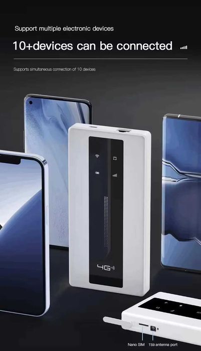 4G модем під SIM карту з роз'ємом під антену та акумулятором 10000 mAh