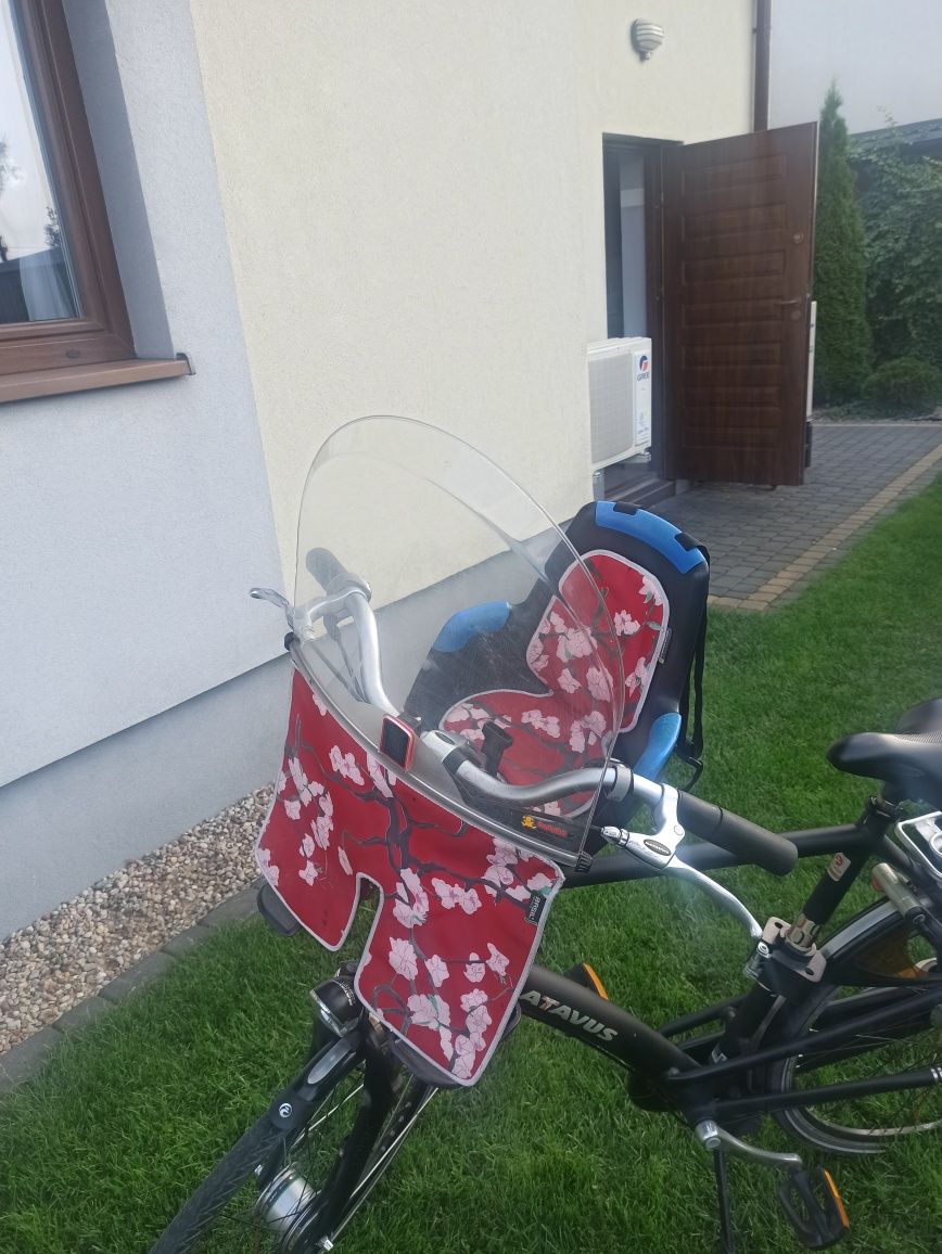 Sprzedam fotelik rowerowy  Bobike+ osłona