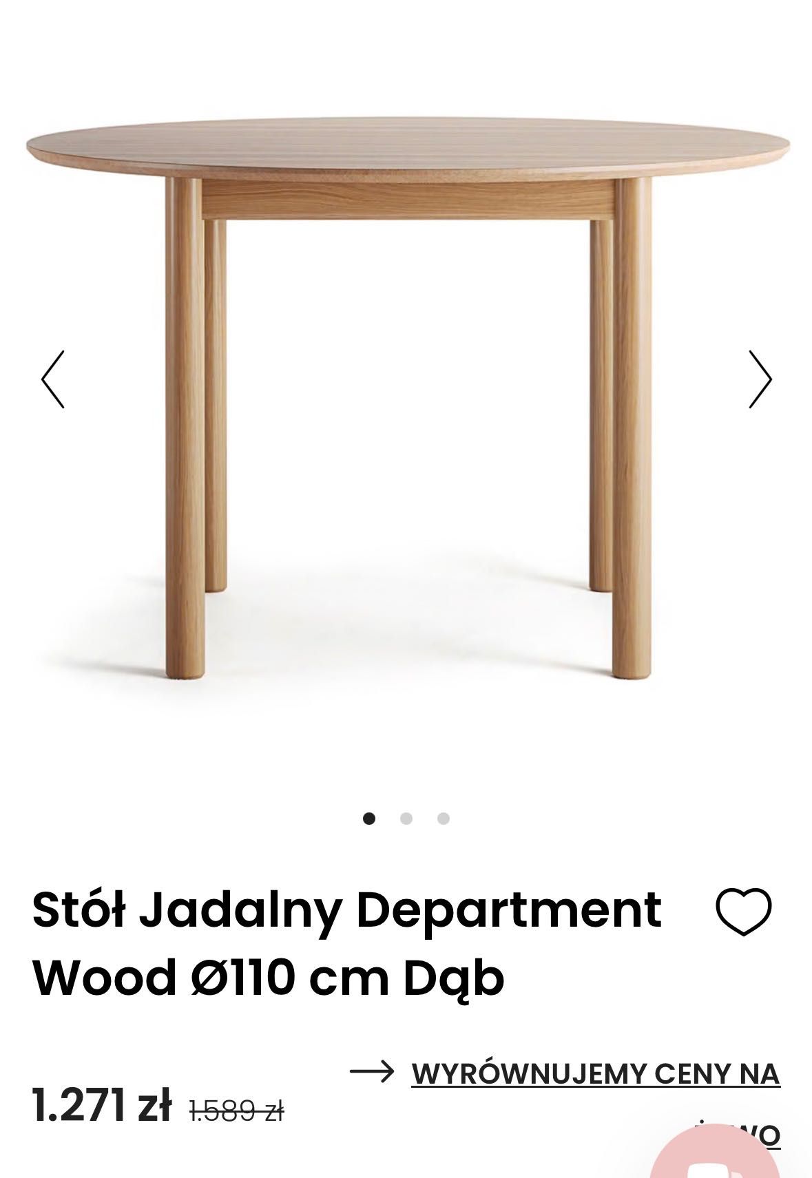 Stół do jadalni 110 Department Wood dąb