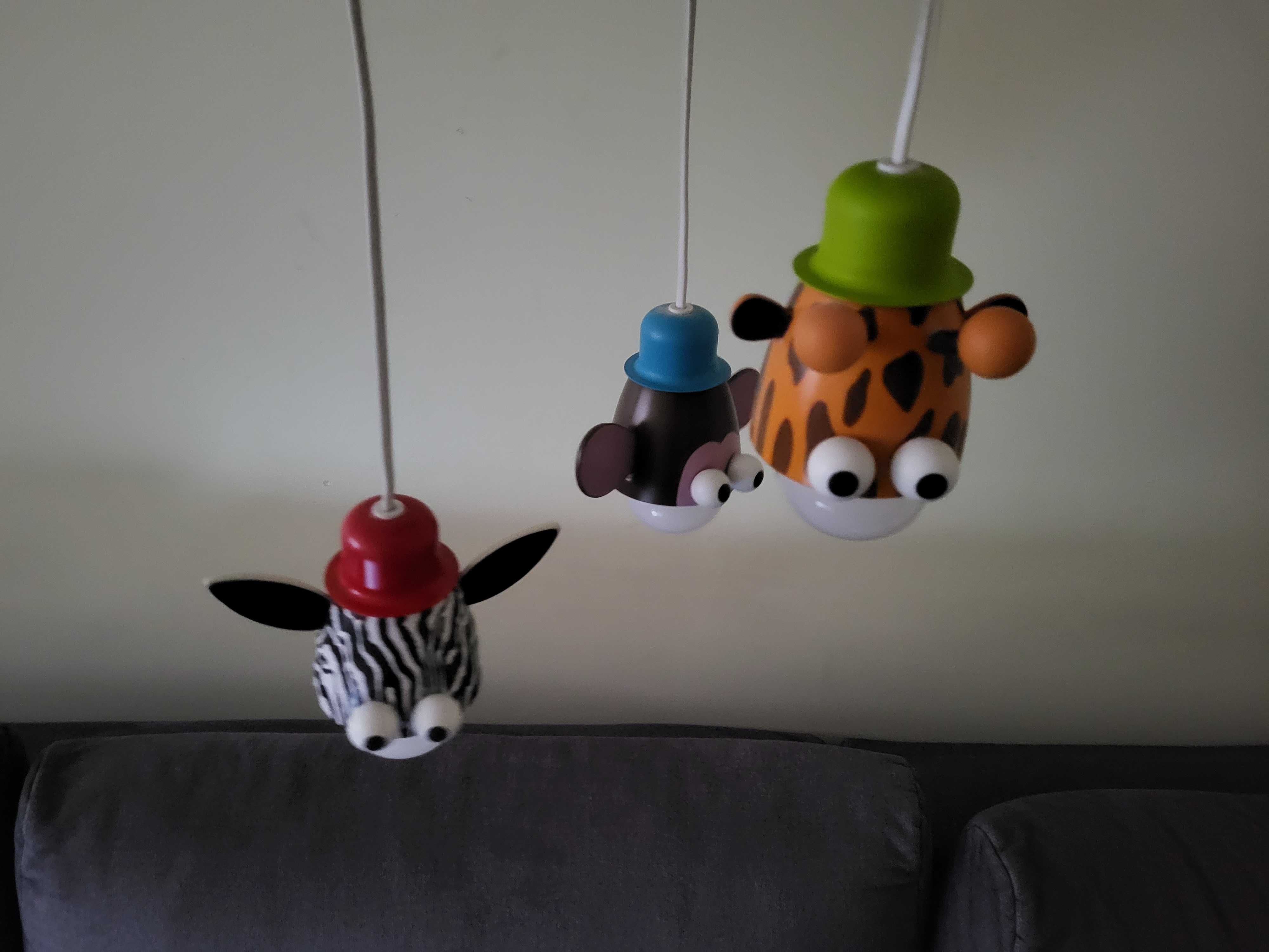 Lampa sufitowa małpa zebra żyrafa Philips