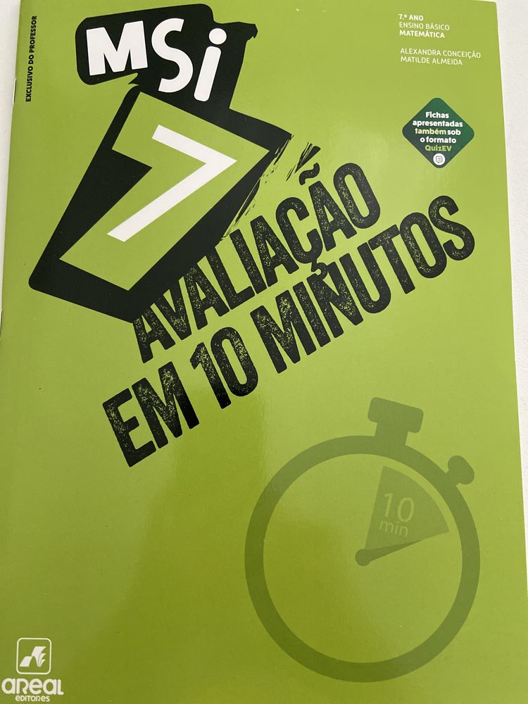 Caderno de exercícios de avaliação