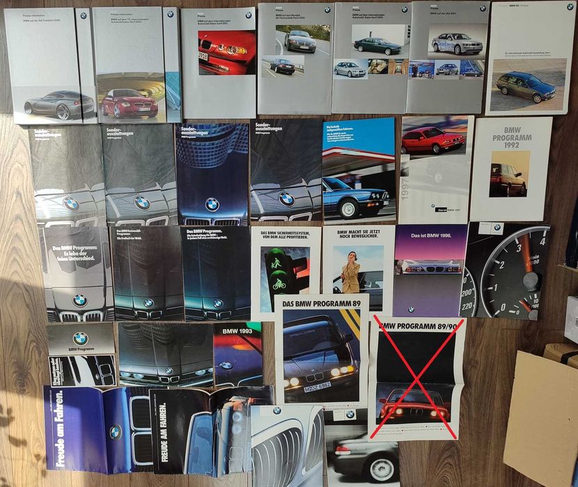 BMW Prospekty różne Programm, Wyposażenie, materiały prasowe