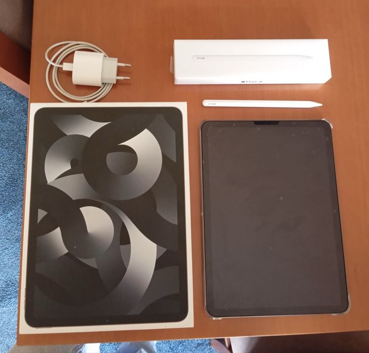 iPad Air 5 (2022) + Apple Pencil 2ª Geração – Como Novo