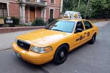 NYC TAXI Yellow CAB film zdjęcia uroczystości Sheriff USA Retrostacja
