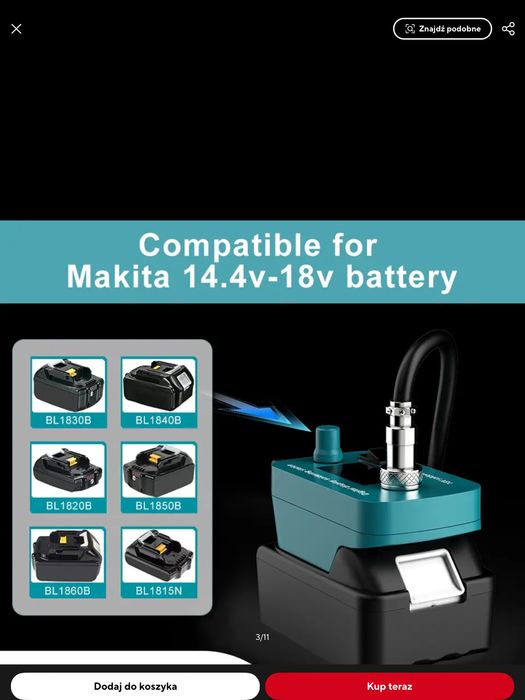 Mobilna bezprzewodowa lutownica na akumulator Makita 18V na groty T12