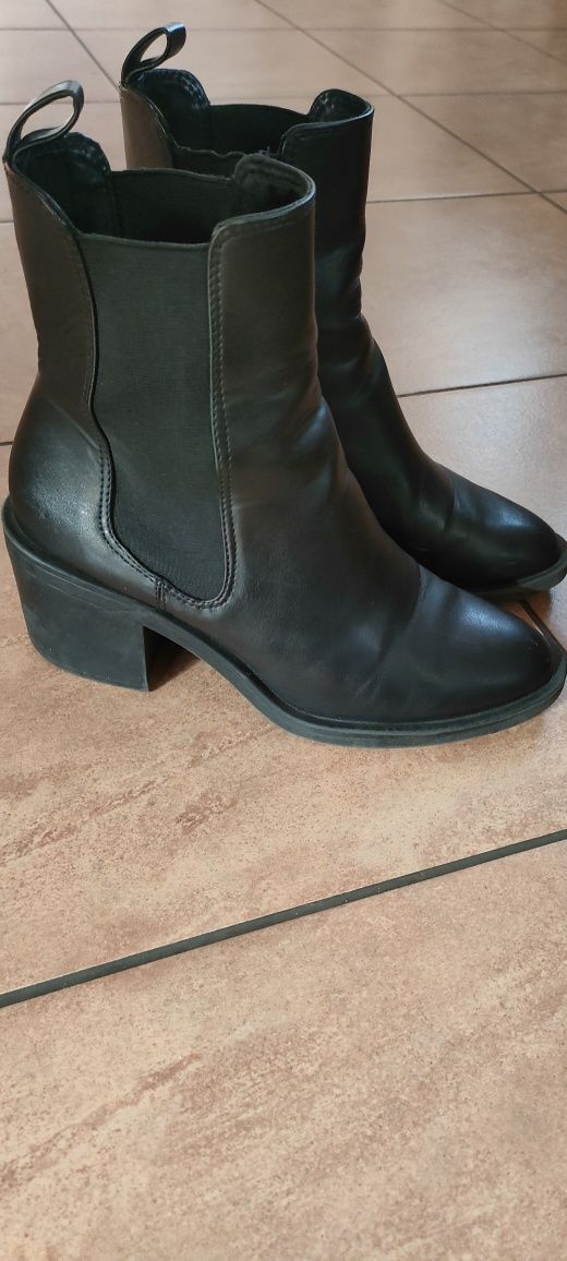 Botki czarne h&m 37