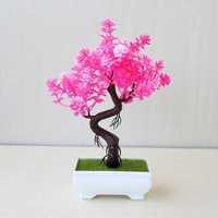 Różowe drzewko bonsai sztuczne