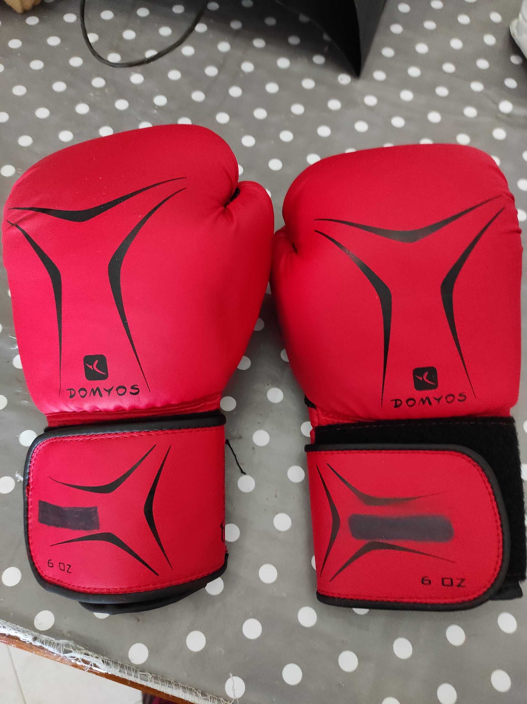 Luvasde boxe principiante vermelho 6 oz