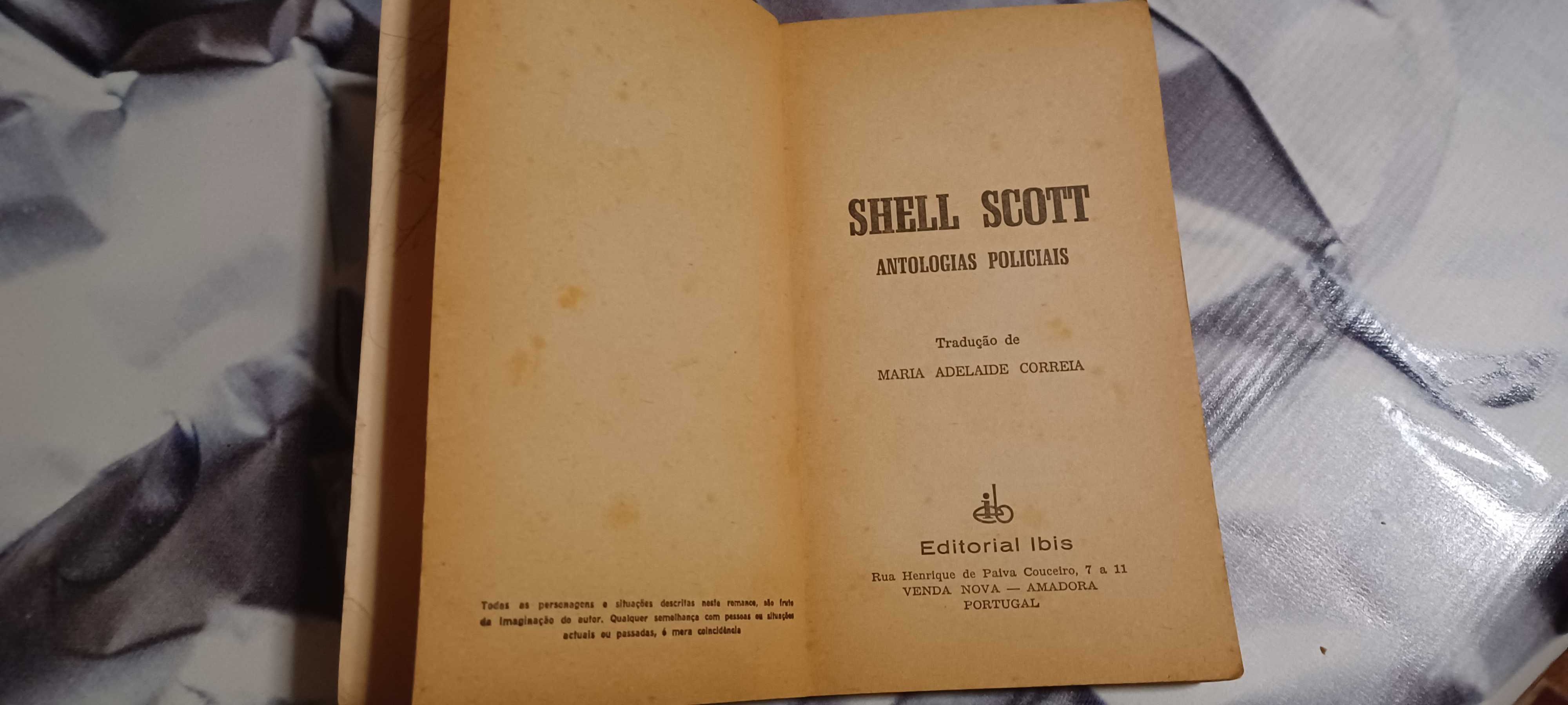 Livro _Antologias Policiais_ atribuído a Shell Scott