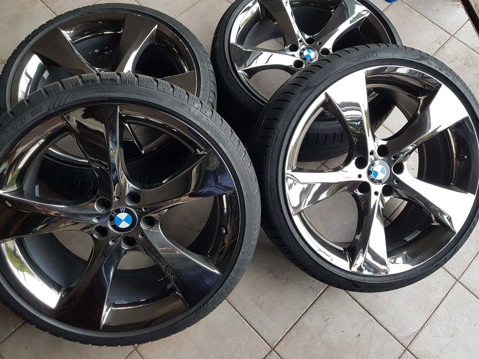Koła Felgi BMW 5 GT f07 7 F01 8,5x21 10x21 5x120 ciemny CHROM opony