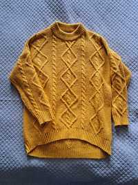 Sweter damski ciepły żółty musztardowy Reserved M/L