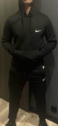 Dres Nike Rozmiar M, XL, XXL męski czarny spodnie bluza z kapturem