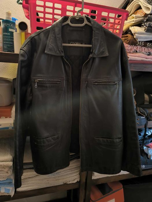 Casaco Cabedal cor preta