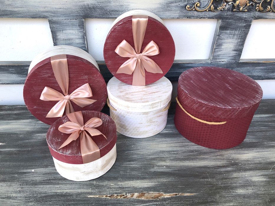 Подарункова коробка кругла, коробка шляпна