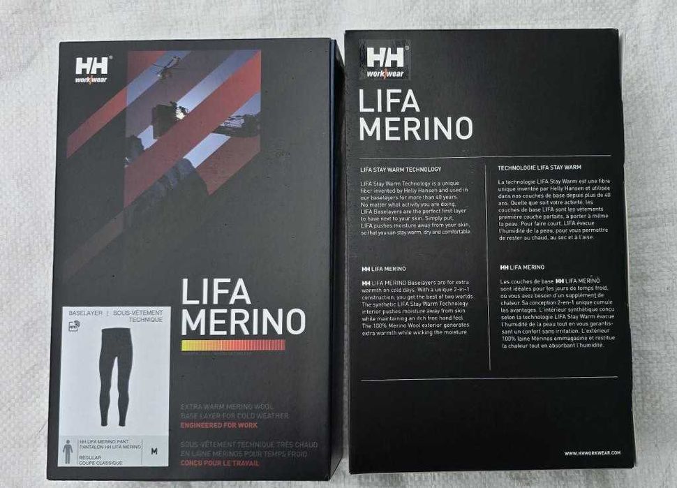 Термоштаны Helly Hansen Lifa Merino шерсть мериноса Размеры S, M, 2XL