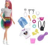 Barbie Leopard Rainbow Hair Барбі веселковий леопард Змінює колір