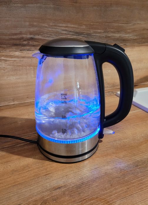 Szklany czajnik elektryczny 1,7l bezprzewodowy podświetlany