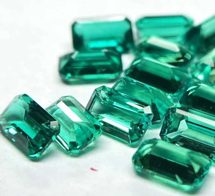 Szmaragd Naturalny Hodowlany 4X6X2,6mm 0,468CT Certyfikat