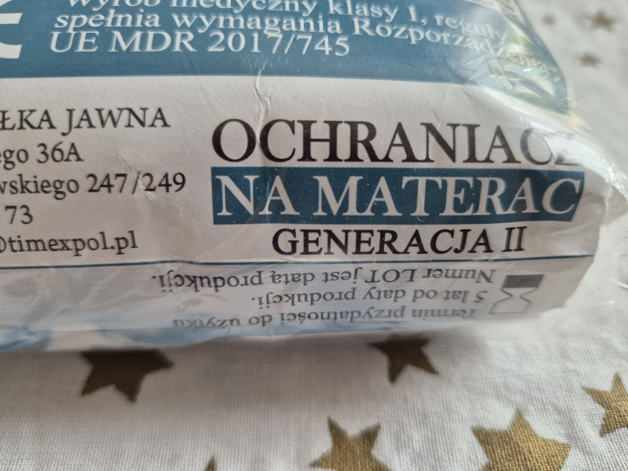 Ochraniacz na materac, prześcieradło nieprzemakalne