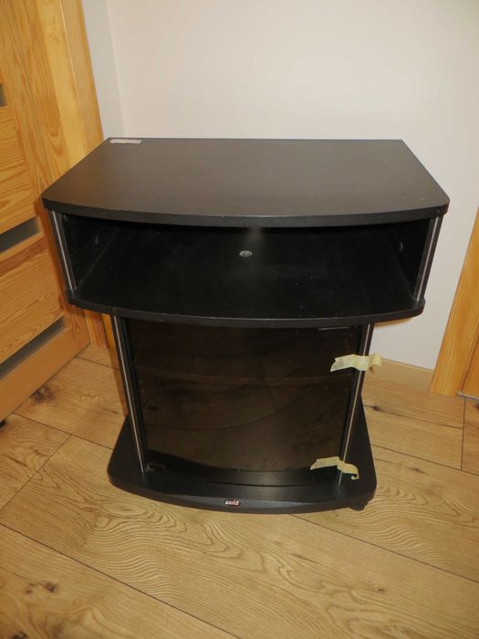 Szafka RTV używana, odchylana"głowa"pod telewizorem, szyba dla sprzętu