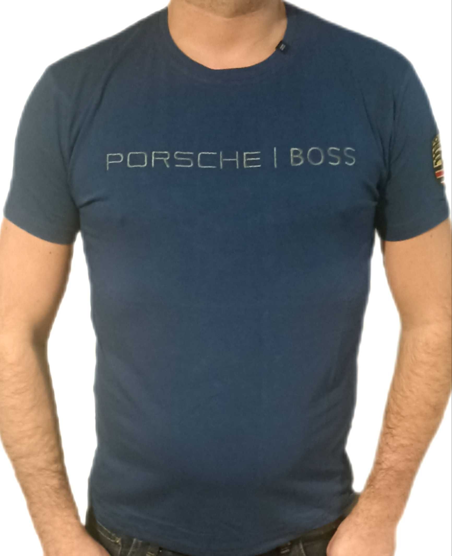 HUGO BOSS PORSCHE T-shirt Koszulka niebieska r. XL