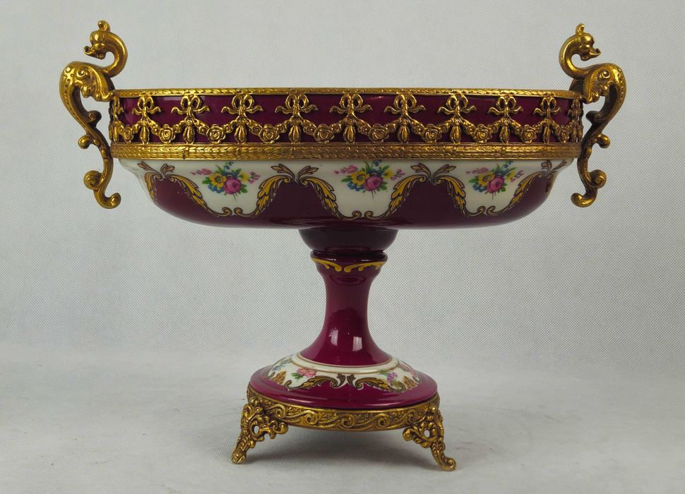 Piękna oryginalna porcelanowa patera / bomboniera LIMOGES Francja