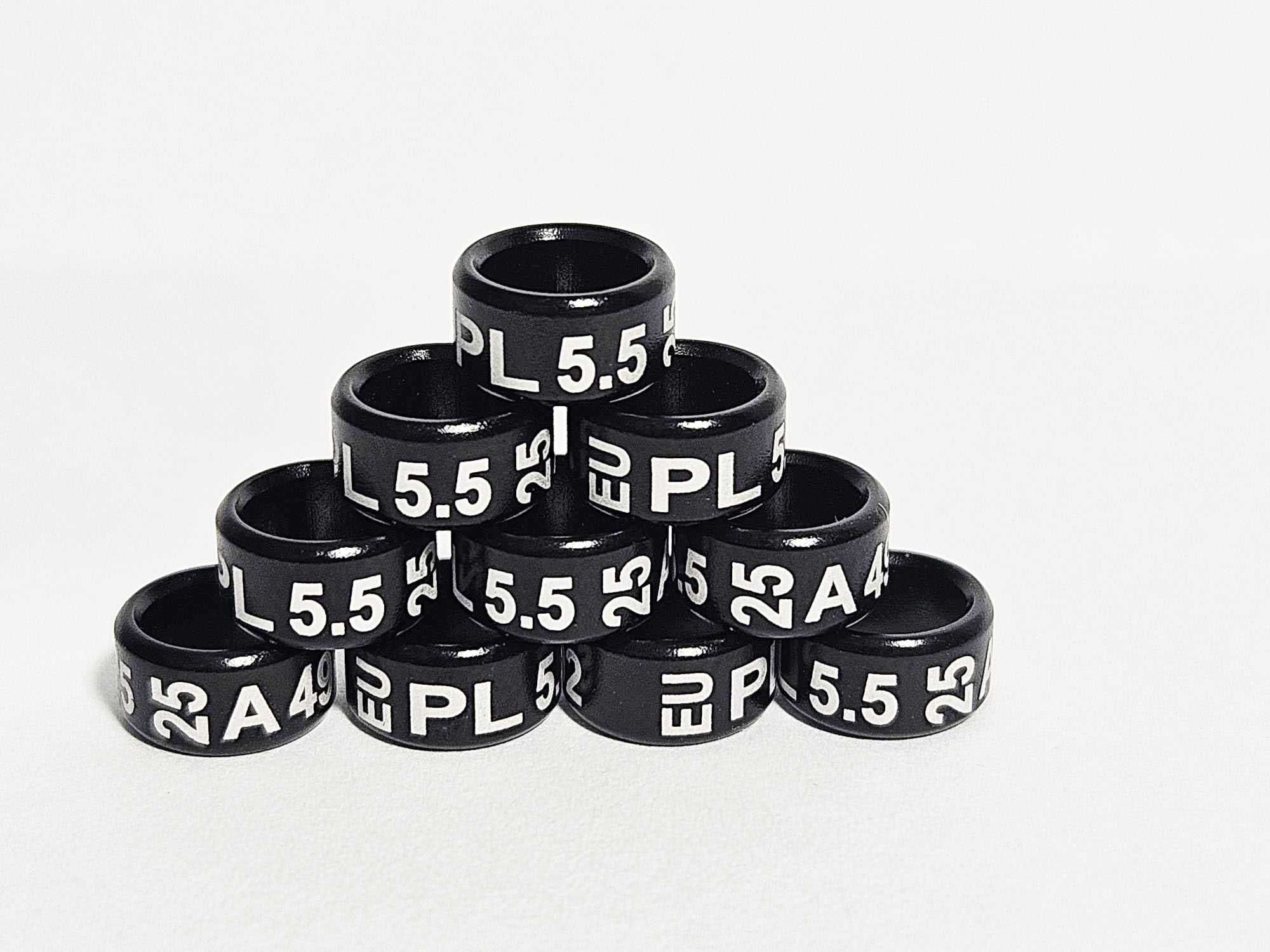 Obrączki dla rozela, nimfa 5,5 mm 2025 r. - 10 szt.