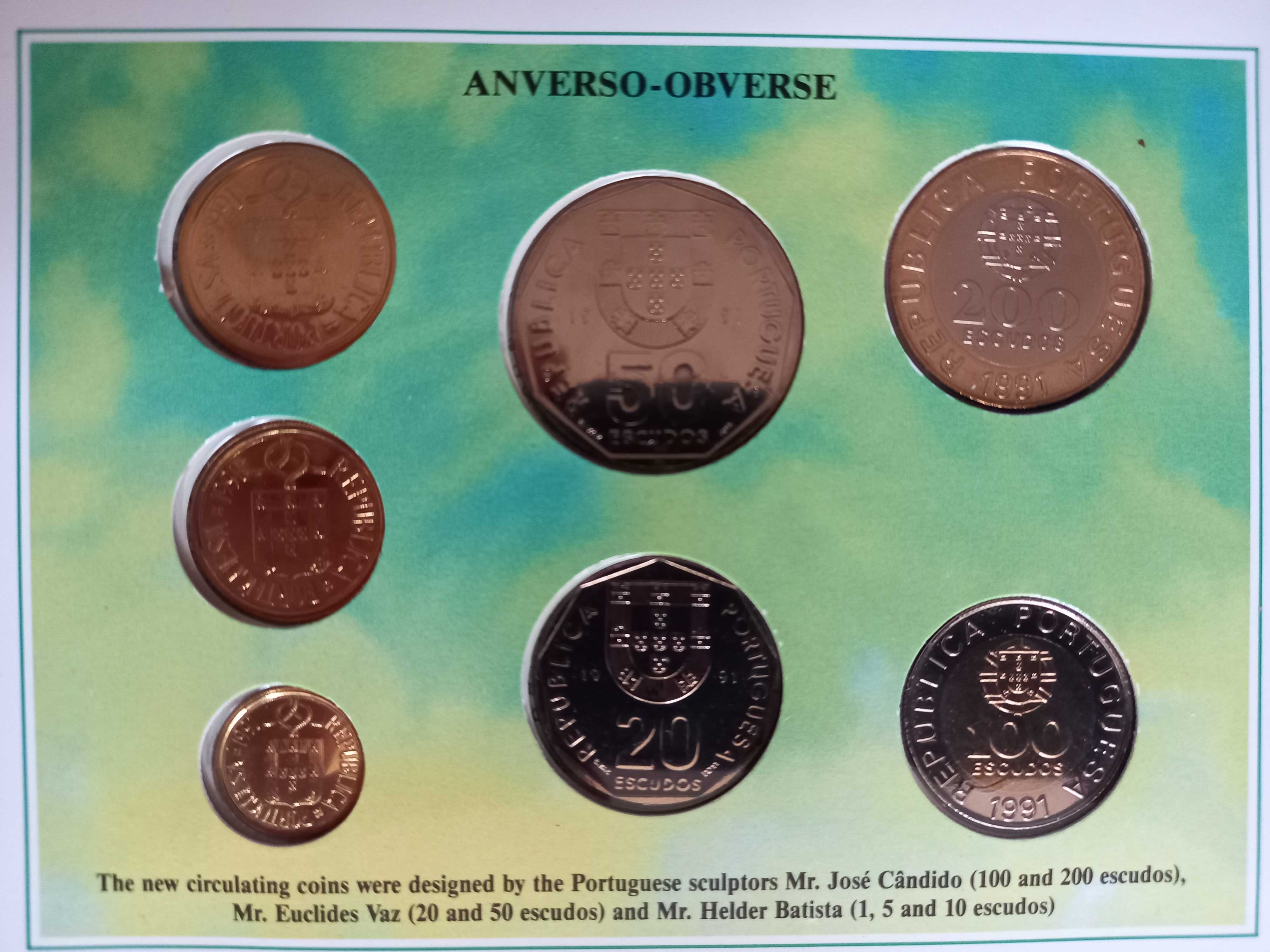 Coleção de moedas Portugal 1991