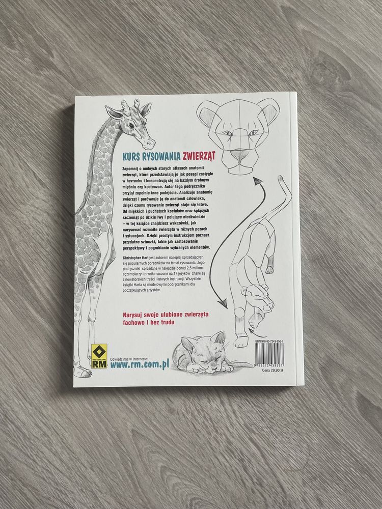 Książka " kurs rysowania zwierząt"