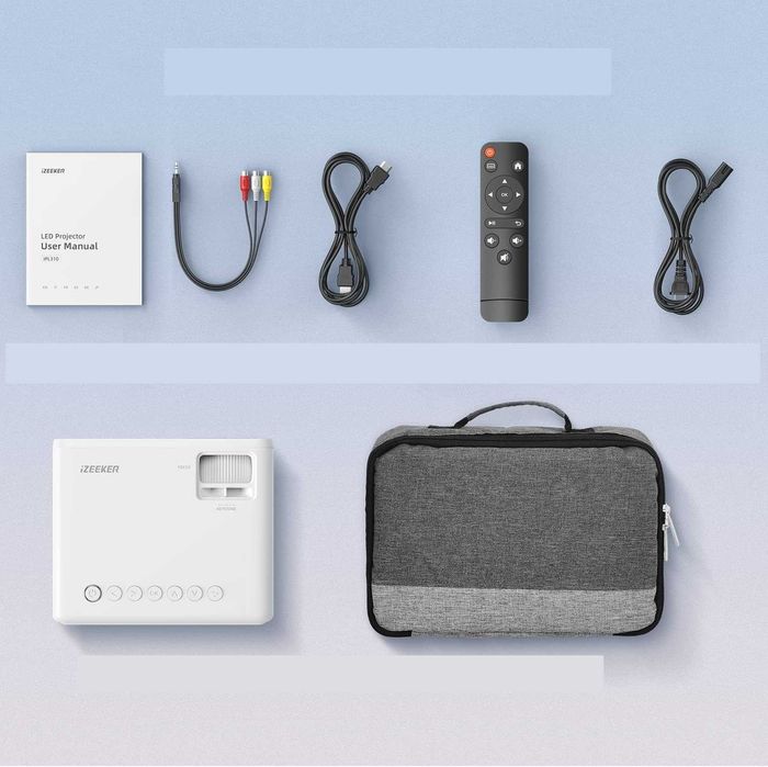 Powystawowy Projektor HDMI iZEEKER iPL310 biały 1080p+pokrowiec+statyw