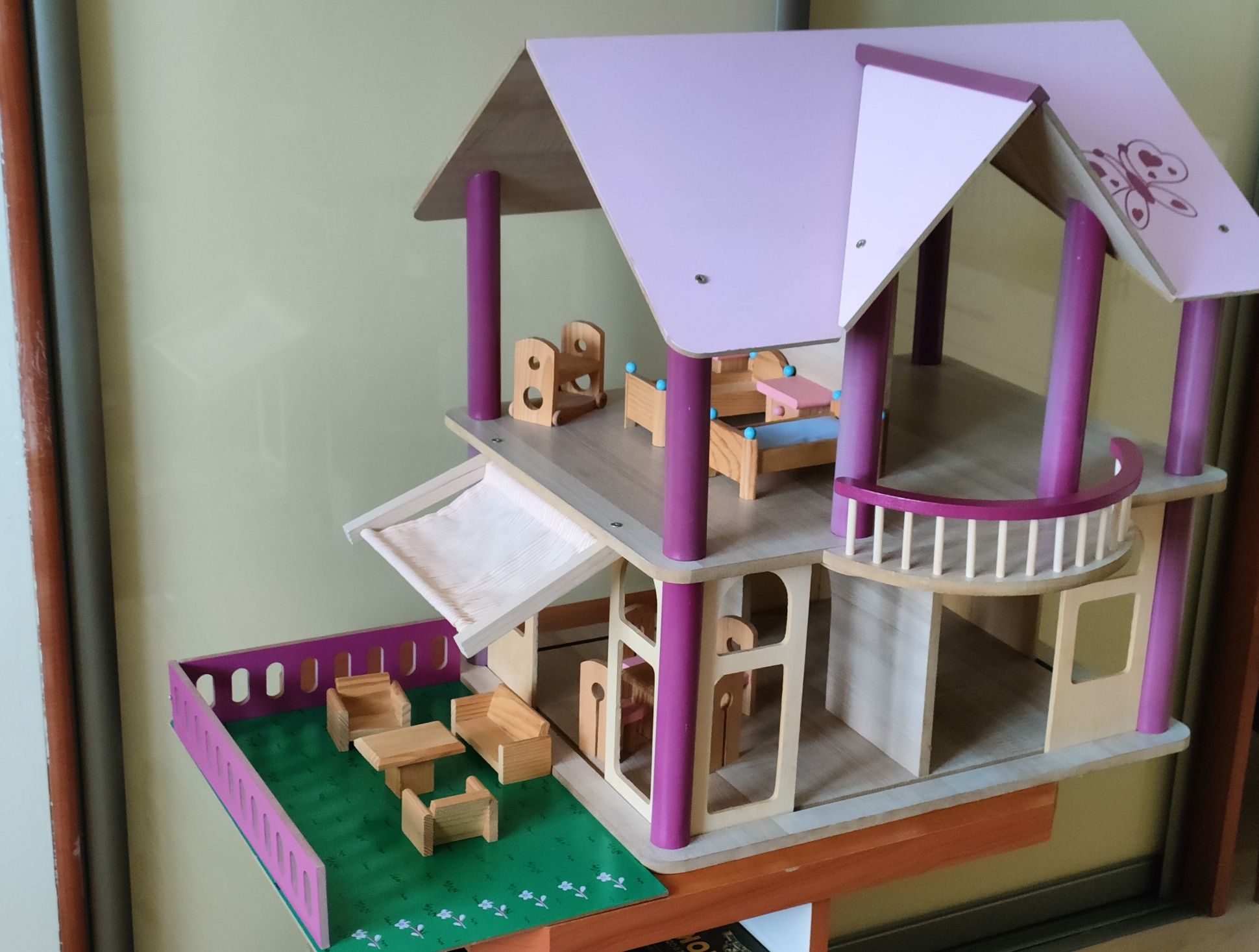 Drewniany domek dla lalek - Eichhorn bardzo duży