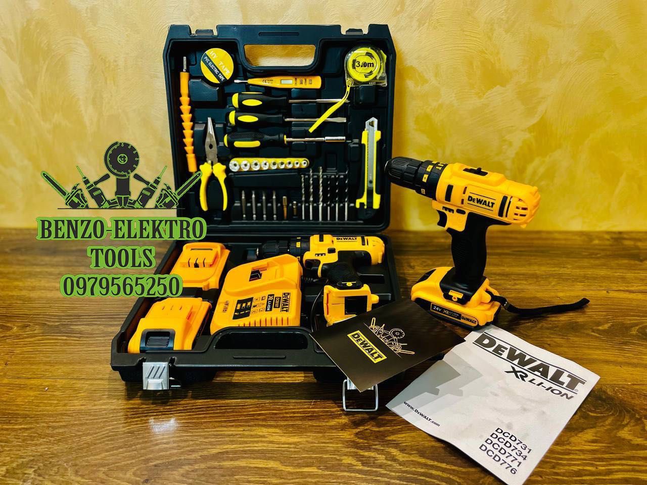 Шуруповерт DeWALT DCD 771 24V 5A з ударом шурупокрут девольт + набор