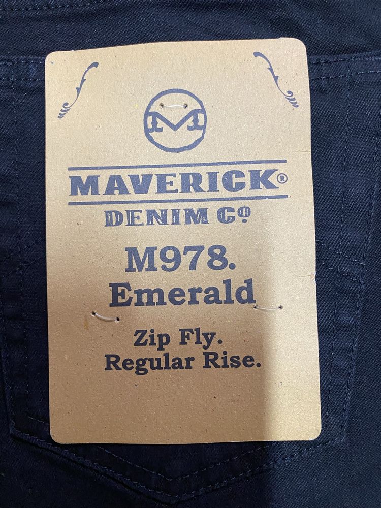 Spodnie męskie jeans 32/31 pas 82 cm Maverick nowe czarne