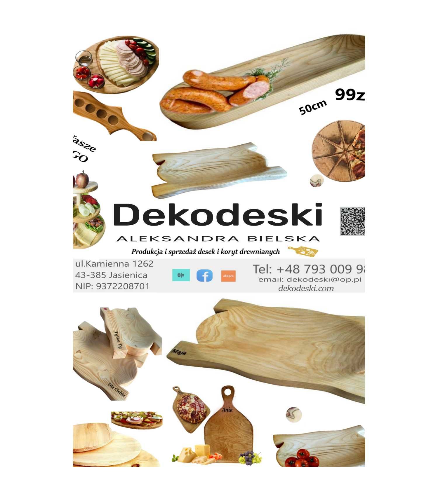 *Drewniane Talerze Talerzyki Tacki na Jedzenie i Przekąski Talerz 25cm