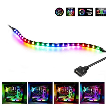 Fita LED PC ATX RGB 3-Pin / 4-Pin / USB / SATA 50Cm