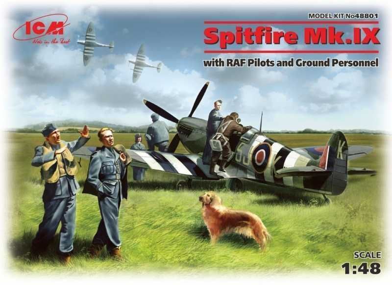 Icm 48801 Spitfire And Pilots 1/48 model do sklejania