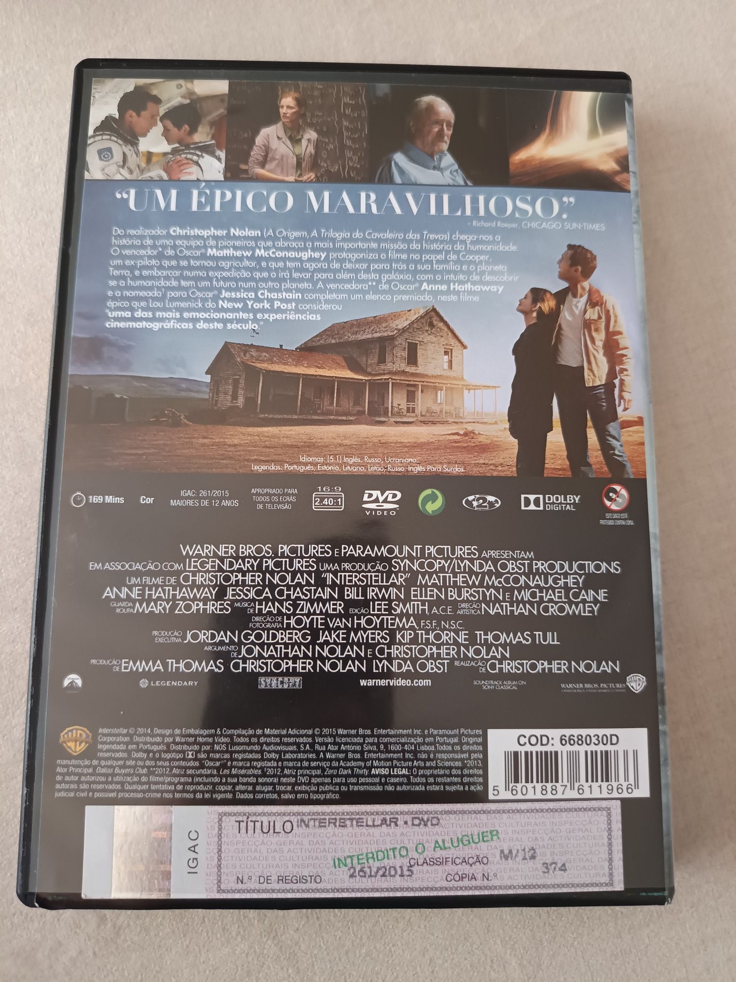 DVD. Interstellar