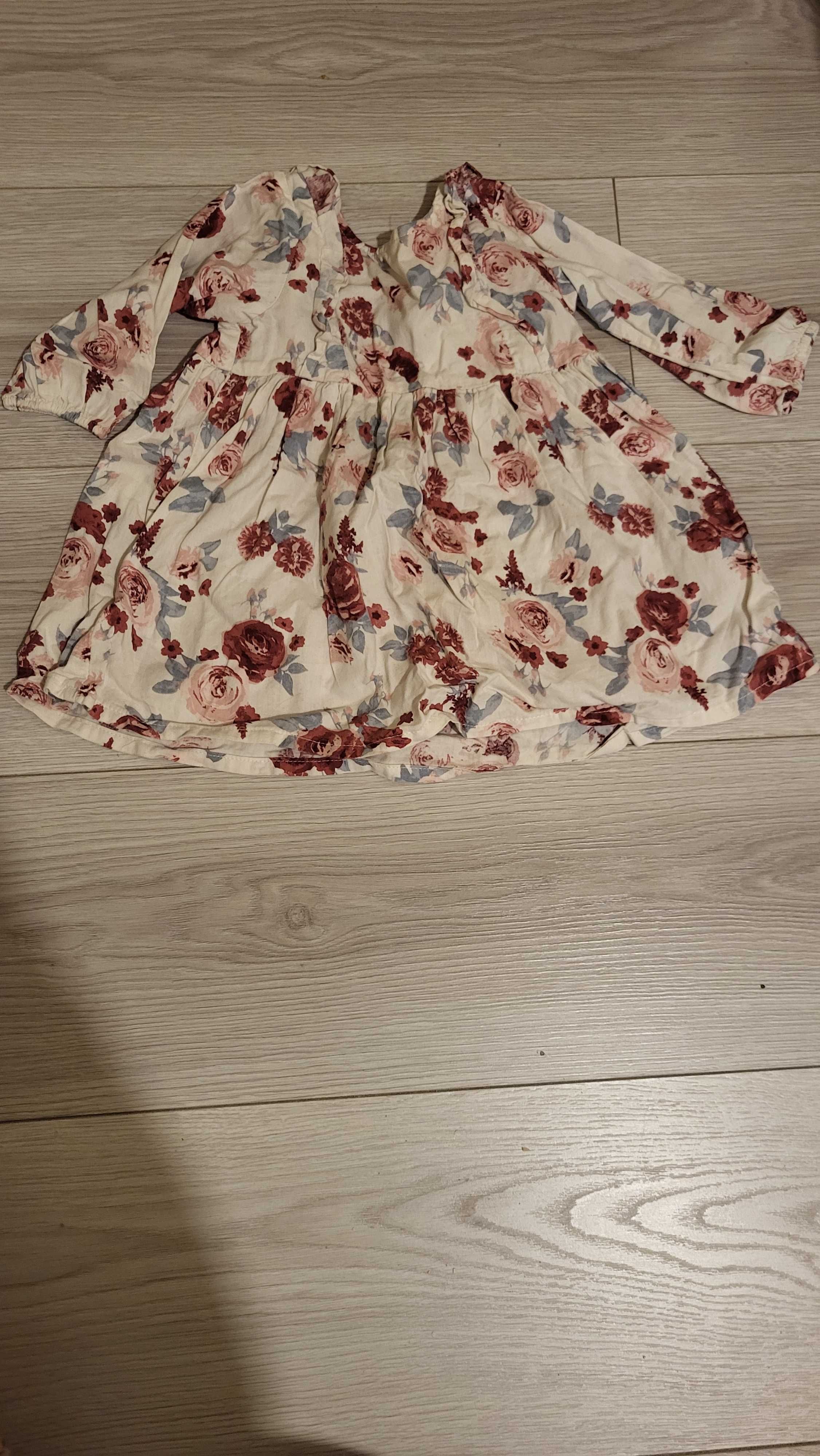 Wiosenna sukienka h&m 74 dla dziewczynki