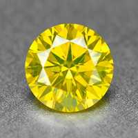 Diament Brylant - Żółty - na złoty pierścionek , sygnet  VS2 !  0.34 c