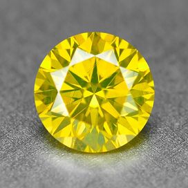Diament Brylant - Żółty - na złoty pierścionek , sygnet VS2 ! 0.34 c