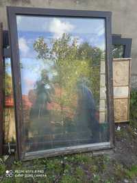 Niemieckie okna z demontażu 7 szt. 115x160 idealne na szklarnie