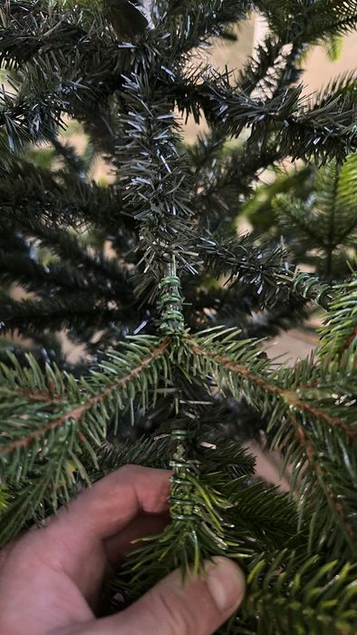 Штучна Лита Ялинка Royal VIP Зелена з Білими Кінчиками від 1,5 до 2,5