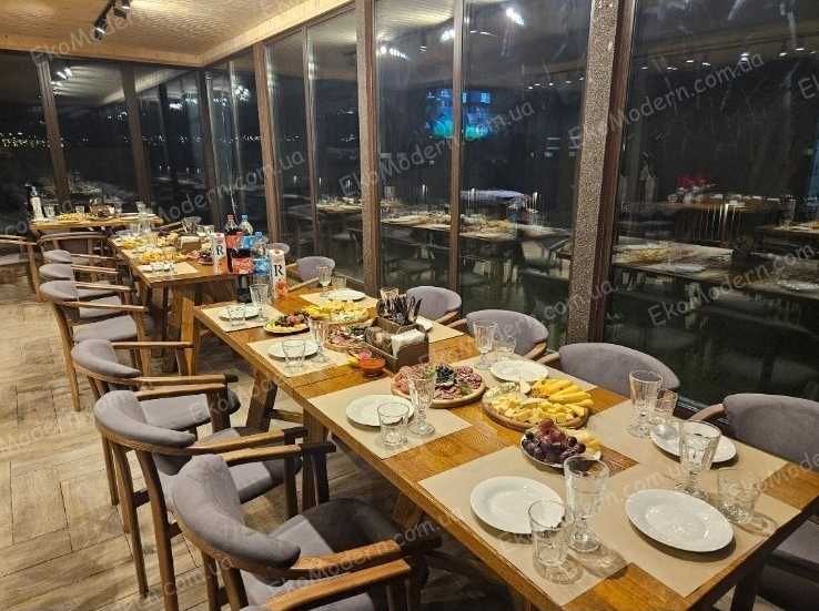 Крісло з підлокітниками із дерева ЯСЕН, ДУБ,БУК для кухні дому та кафе