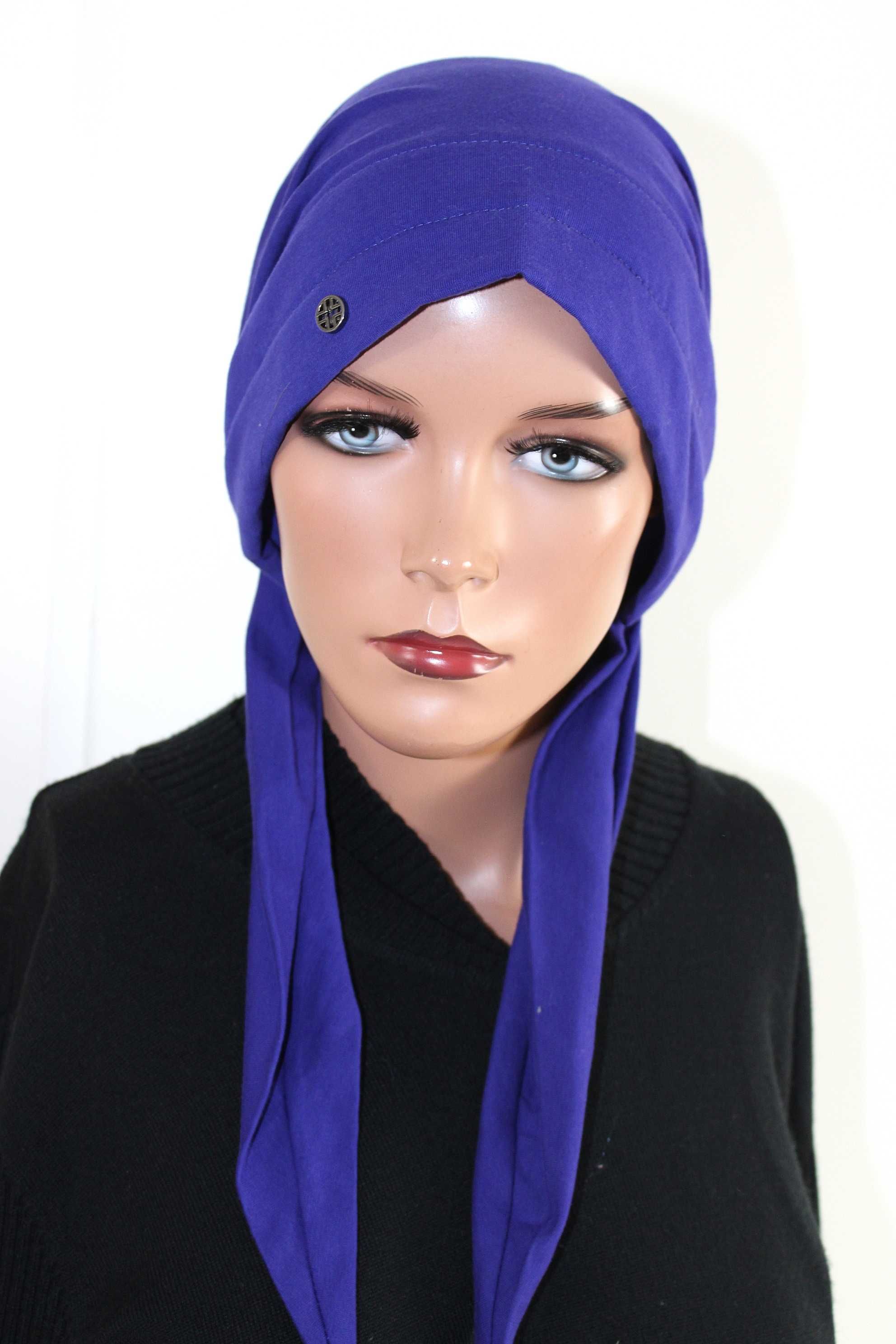 b9 LOEVENICH Modna Bawełniana Damska Czapka Turban One Size