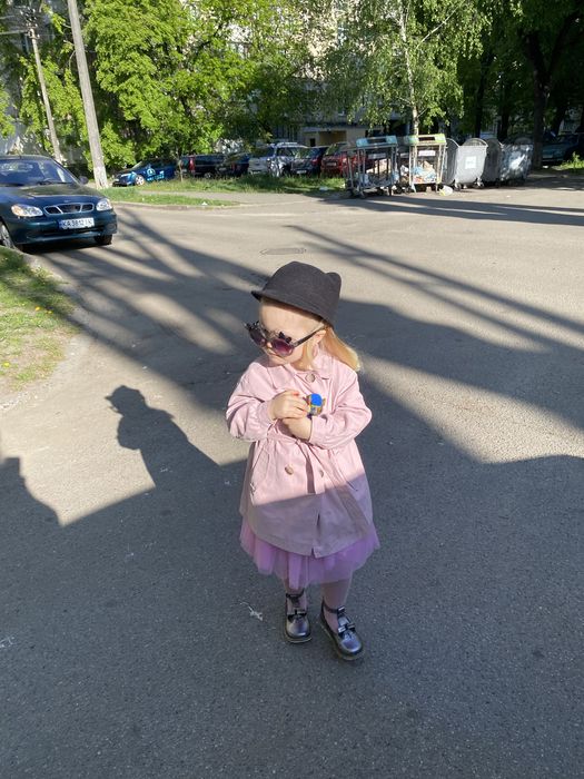 Рожевий плащік для дівчинки 2-3 рочки