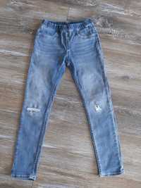 Spodnie, Jeginsy jeans dziewczynka h&m 128