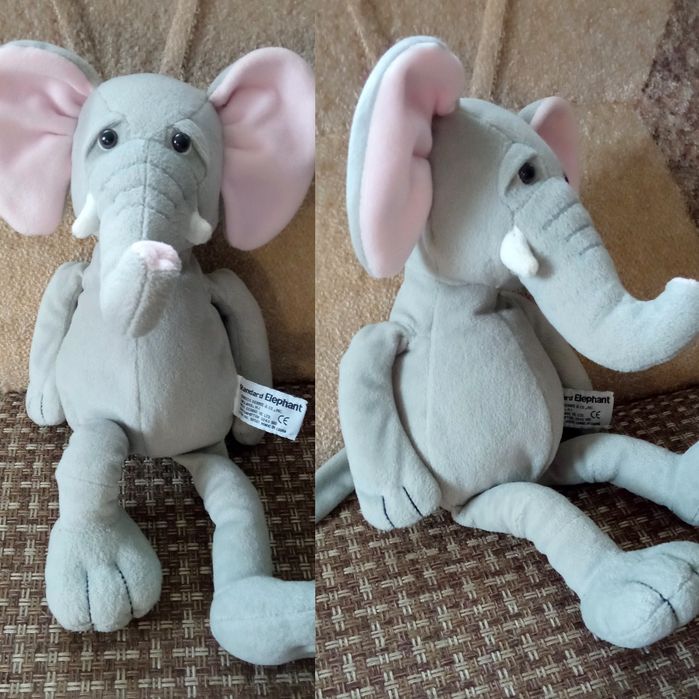 Плюшевий слоник (~ 35 см), ніжний велюр (до покупки) В ПОДАРУНОК!